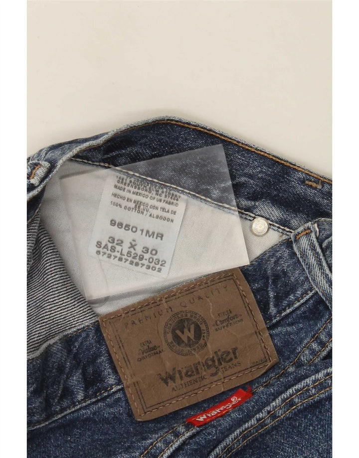 Blugi drepti pentru bărbați Wrangler W32 L30 Bumbac albastru