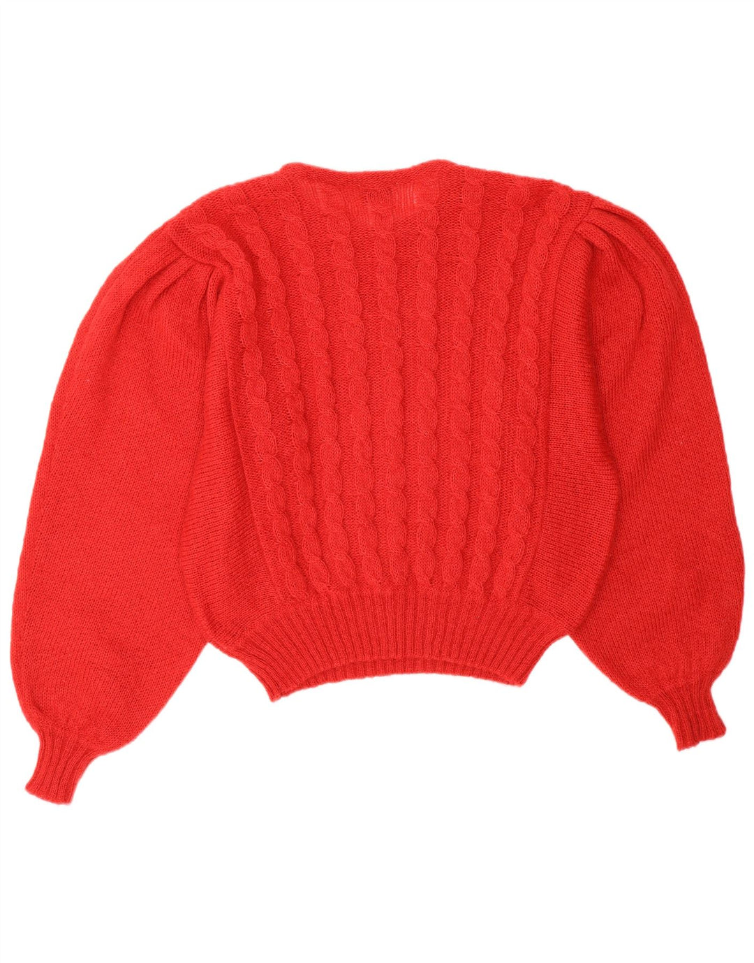 Pulover vintage pentru femei cu gât roșu și pulover IT 44 Medium Red Mohair