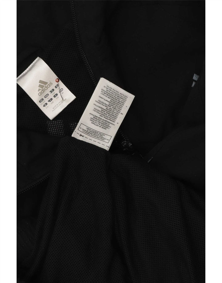 Jachetă de top pentru trening cu grafic pentru băieți Adidas 15-16 ani, poliester negru
