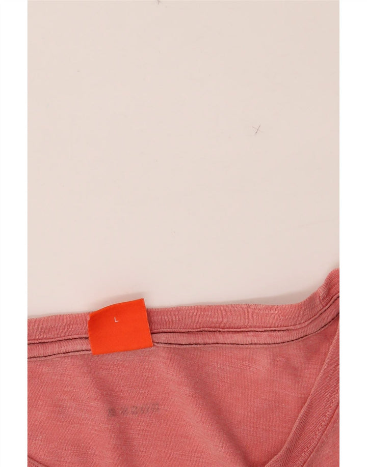 Tricou grafic pentru bărbați HUGO BOSS Top mare roz