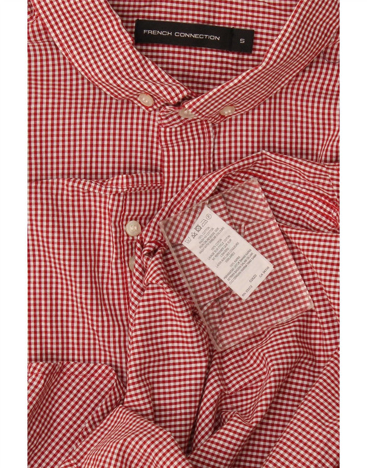 Cămașă pentru bărbați French Connection, bumbac roșu Gingham