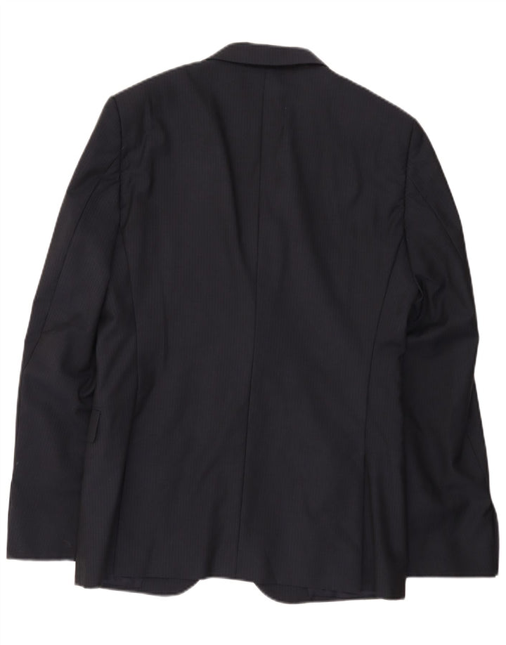 Jachetă Blazer pentru bărbați Calvin Klein cu 2 nasturi IT 48 Medium bleumarin cu dungi