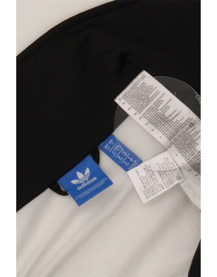 Jachetă de top pentru trening Adidas pentru femei UK 10 Mic, negru, poliester color bloc