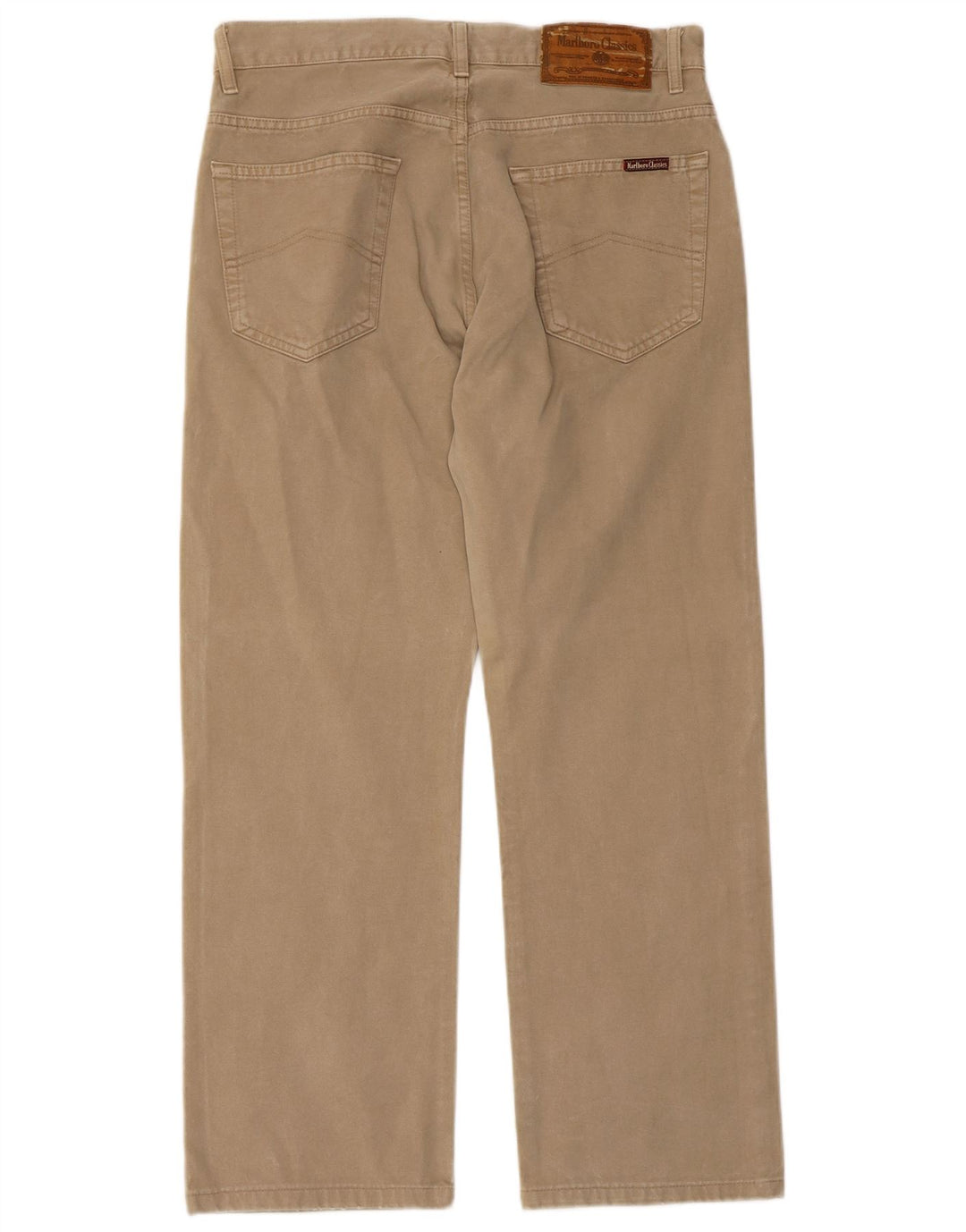 MARLBORO CLASSICS Pantaloni casual drepti pentru bărbați L33 L28 bumbac bej