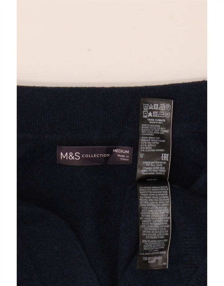 Marks & Spencer Pulover cu gât polo pentru femei UK 14 Medium Bleumarin