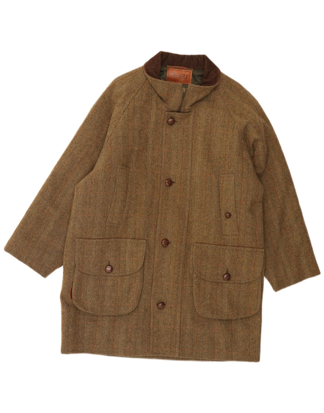 HUSKY Pardesiu pentru bărbați IT 48 Medium Brown Herringbone