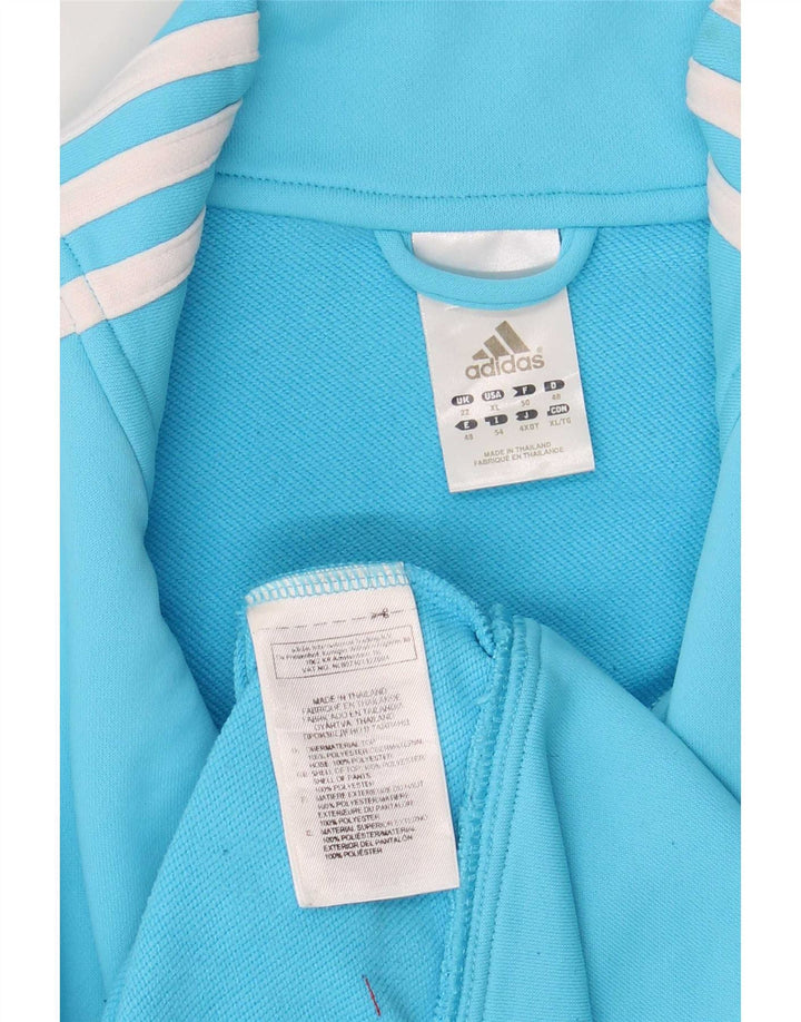Jachetă de trening pentru femei Adidas UK 22 XL, poliester albastru