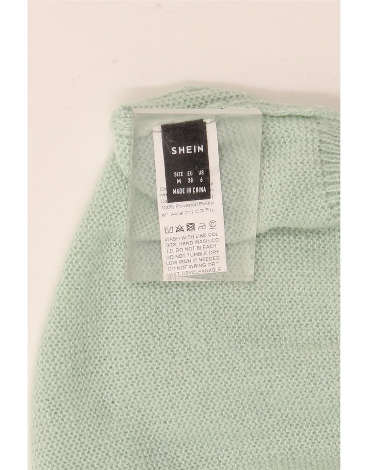 Shein Womens Crop Vest Tank Top UK 14 Poliester verde mediu