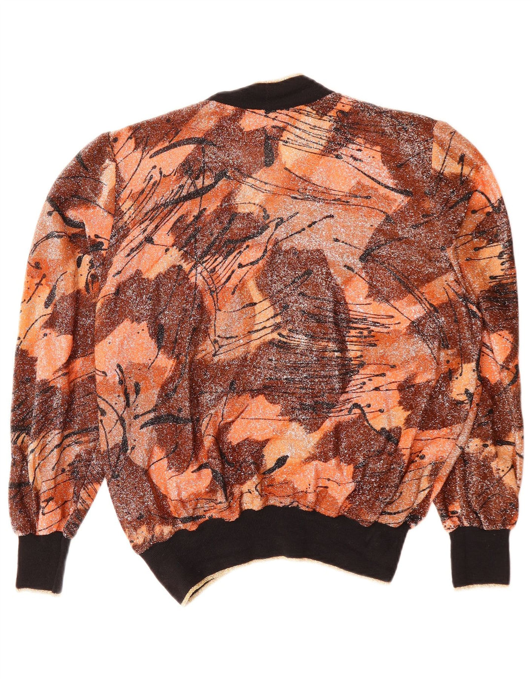 Pulover cardigan pentru femei cu model abstract PLAISIR IT 44 maro mediu