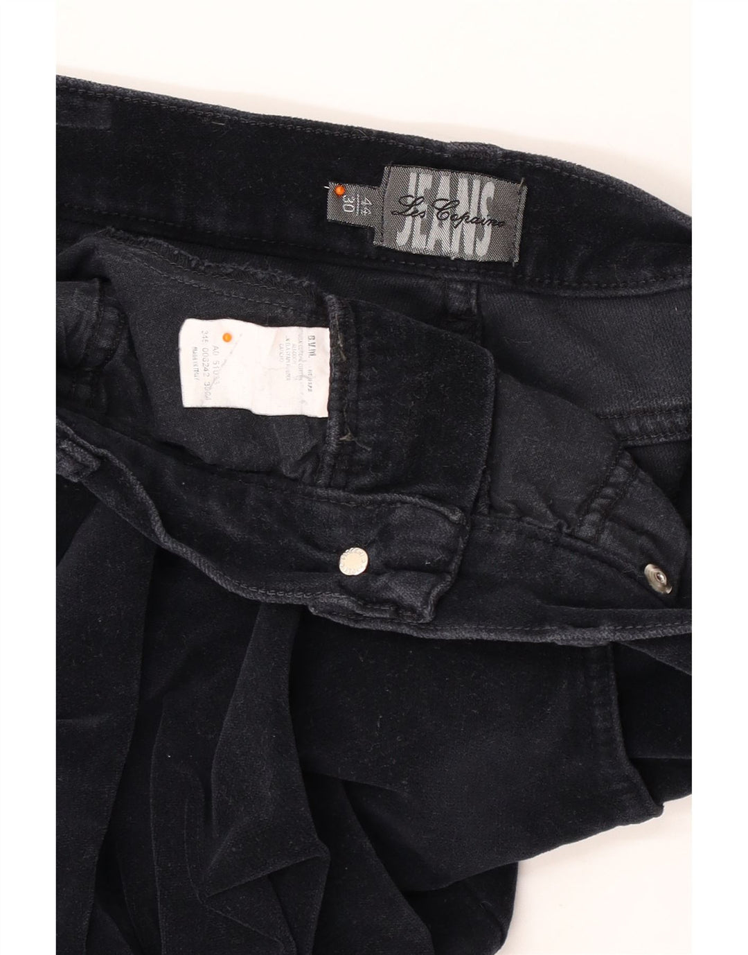 Pantaloni chino din catifea drepte pentru bărbați LES COPAINS IT 44 XS W30 L32 negru