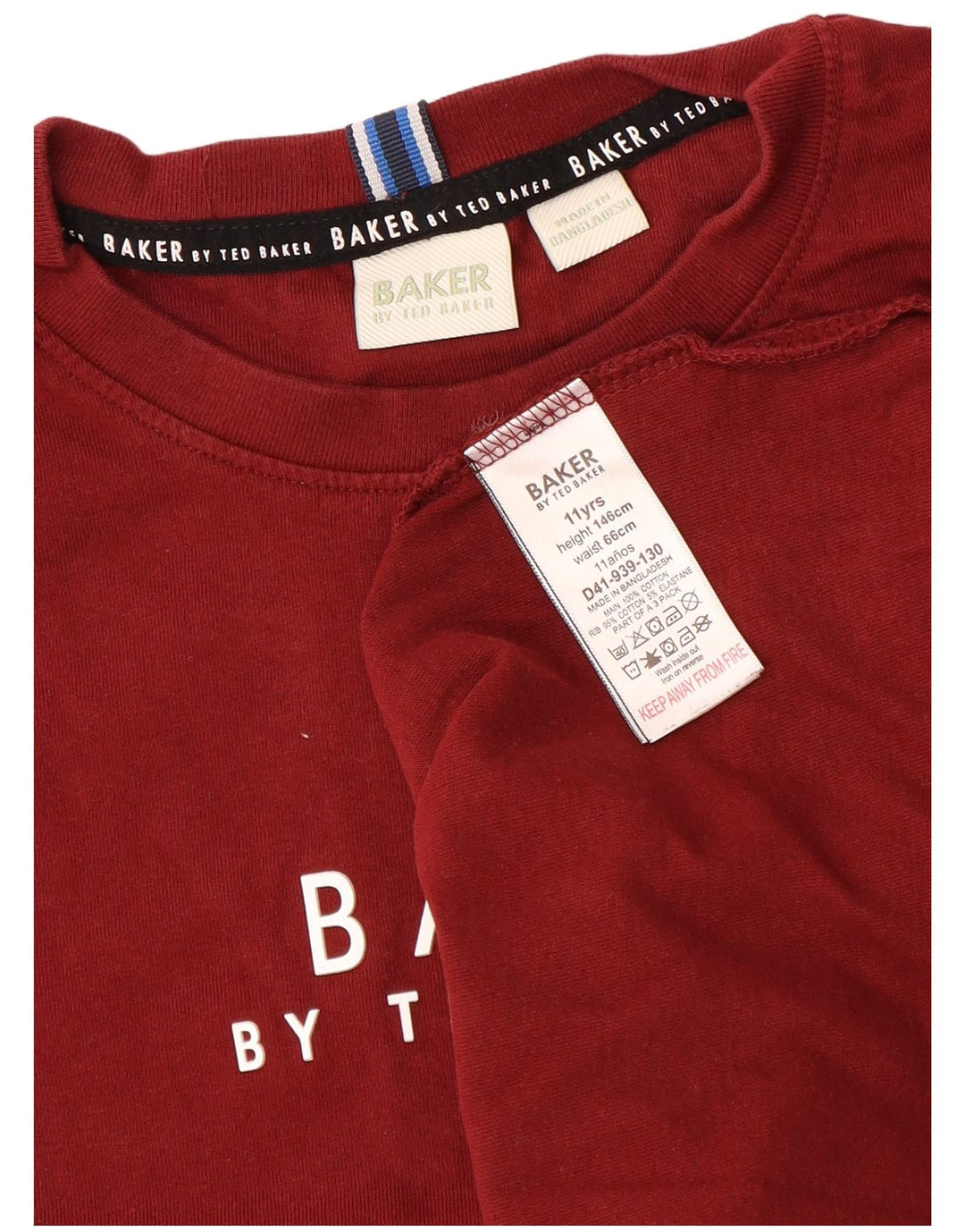 TED BAKER Tricou grafic pentru băieți Top 10-11 ani Bumbac Burgundy