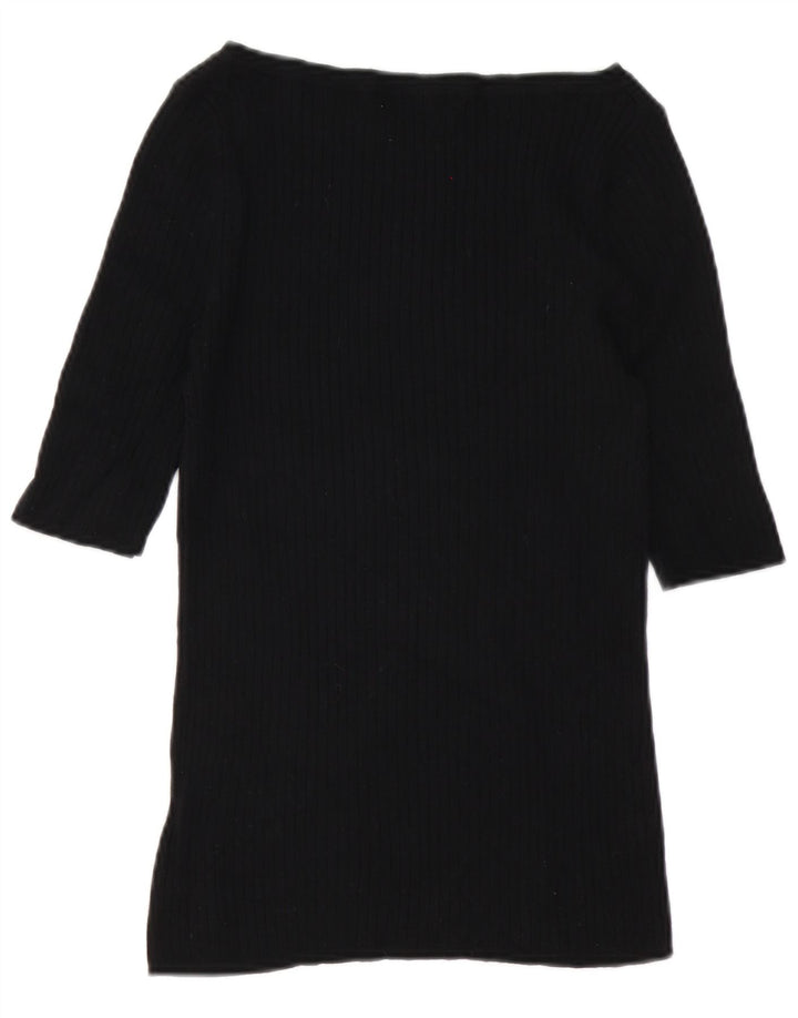 Pulover pentru femei Marks & Spencer cu gât cu barca UK 10 Mic Negru
