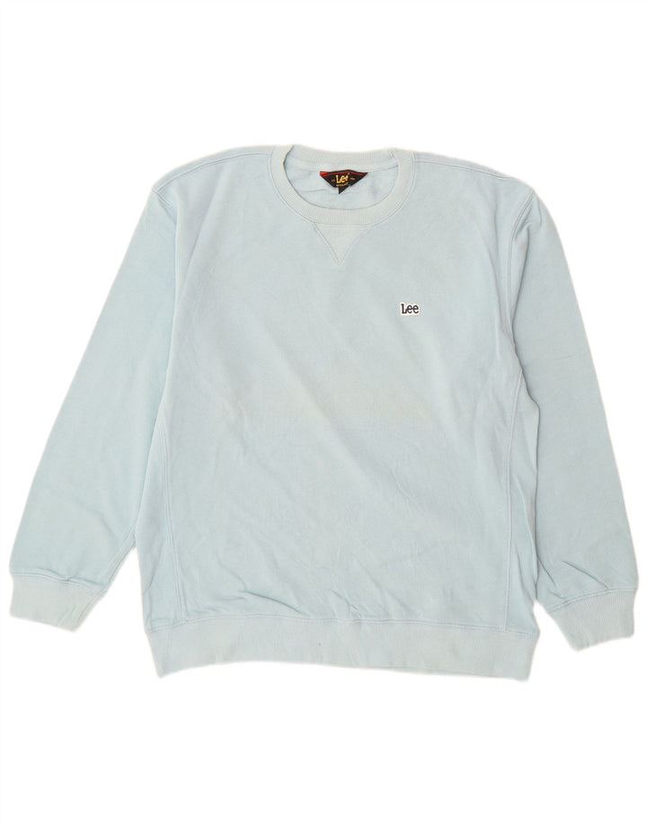 Hanorac LEE pentru bărbați, cu formă regulată, pulover, bumbac albastru mediu