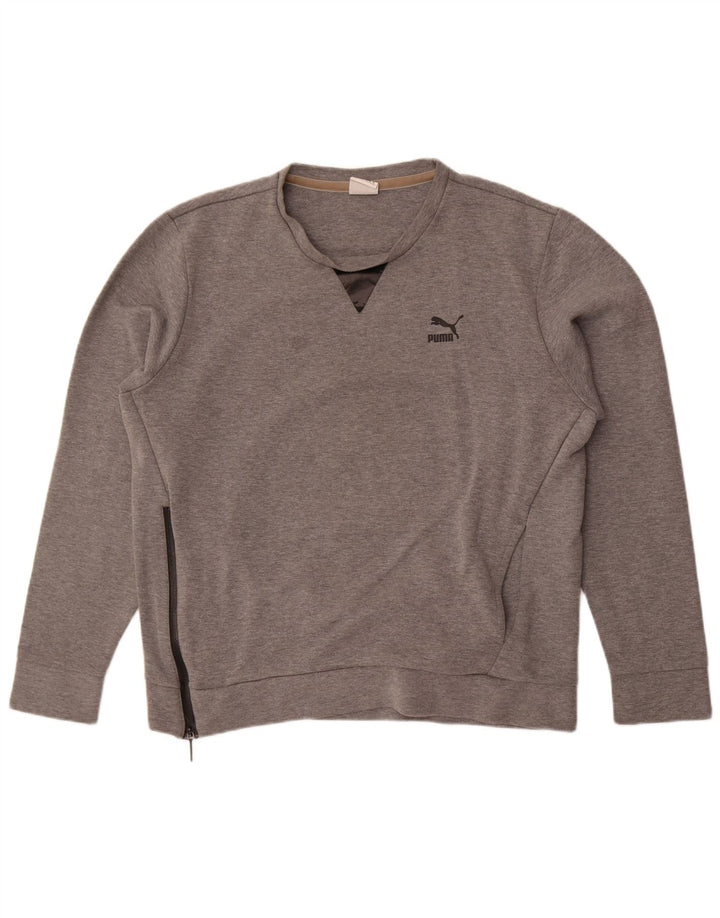 Pulover grafic pentru bărbați Puma Jumper XL bumbac gri