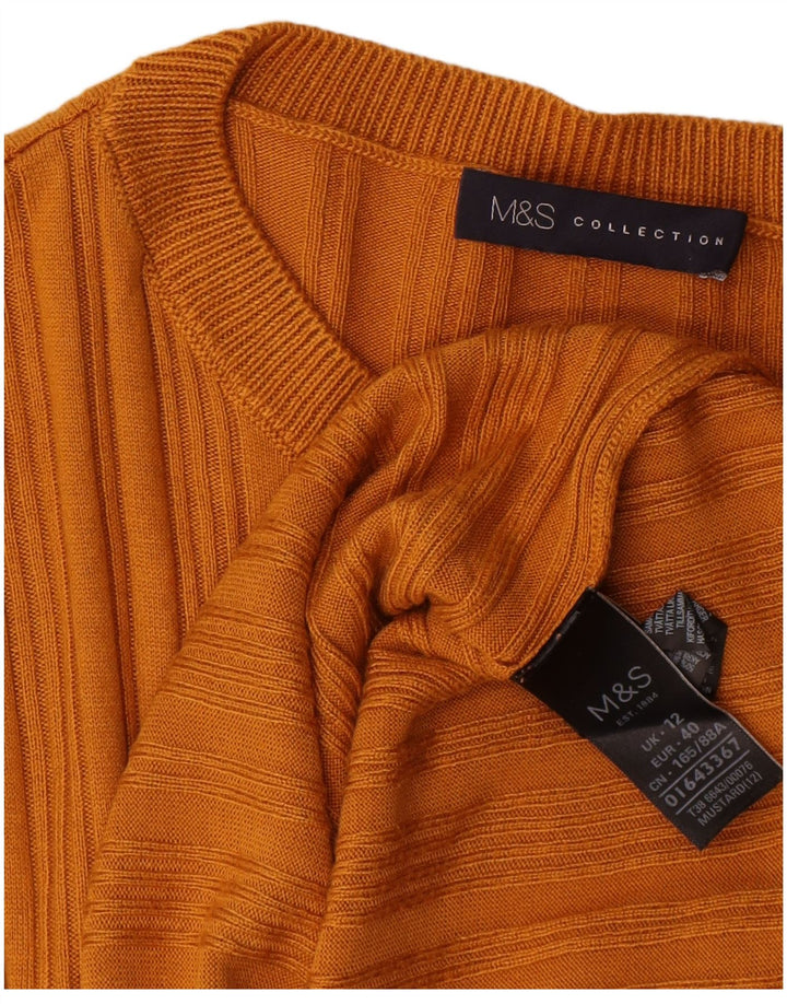 Marks & Spencer Top pentru femei cu mânecă lungă UK 12 Medium Galben Acrilic