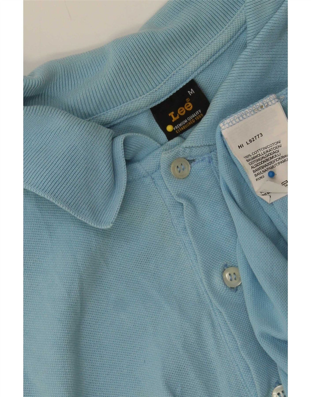 Tricou polo Lee pentru bărbați, bumbac albastru mediu
