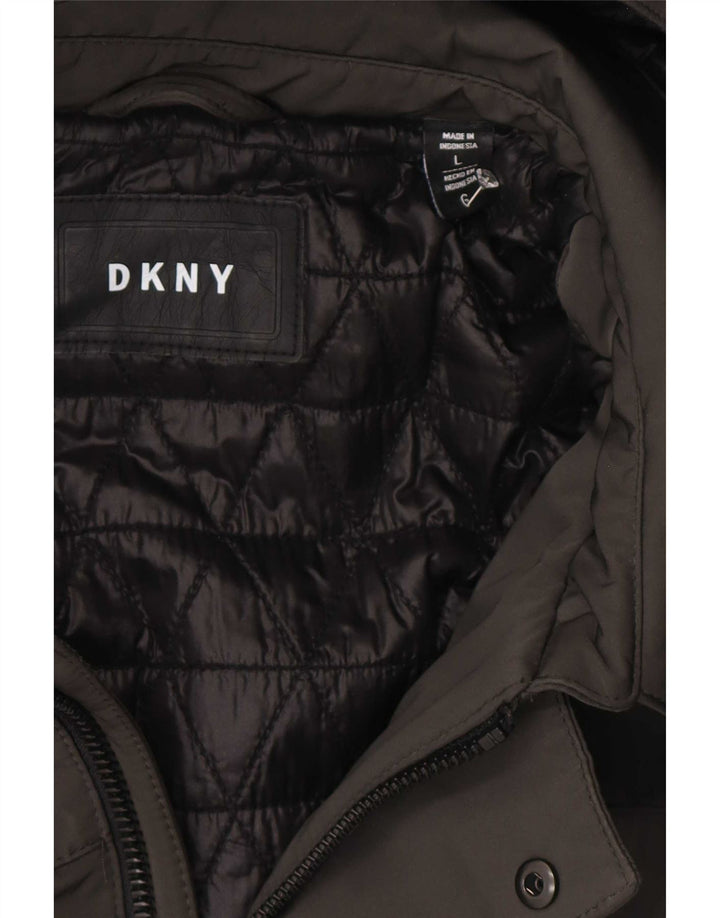 Palton căptușit cu glugă pentru bărbați Dkny UK 40, mare, gri, poliester