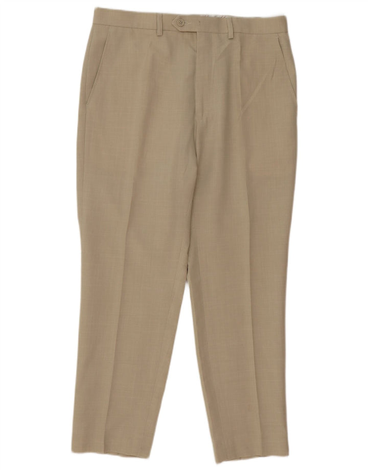 Marks & Spencer Pantaloni drepți pentru bărbați L34 L28 poliester bej