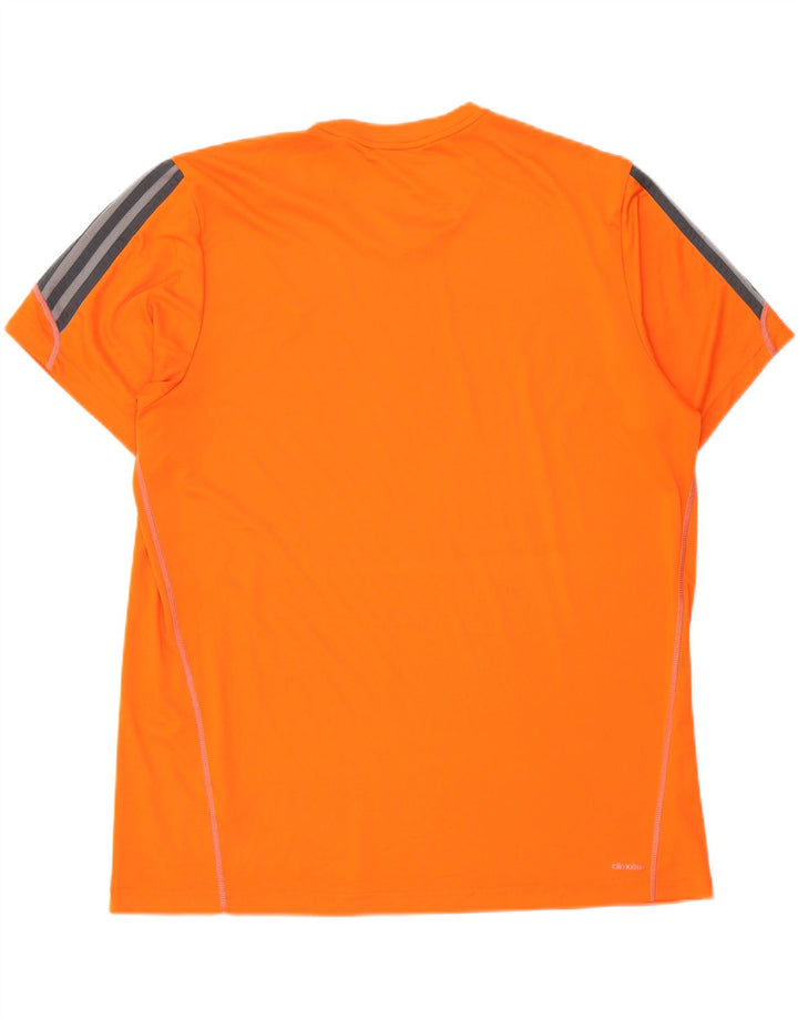 Tricou ADIDAS Climalite pentru bărbați Top 2XL Portocaliu Colorblock Poliester