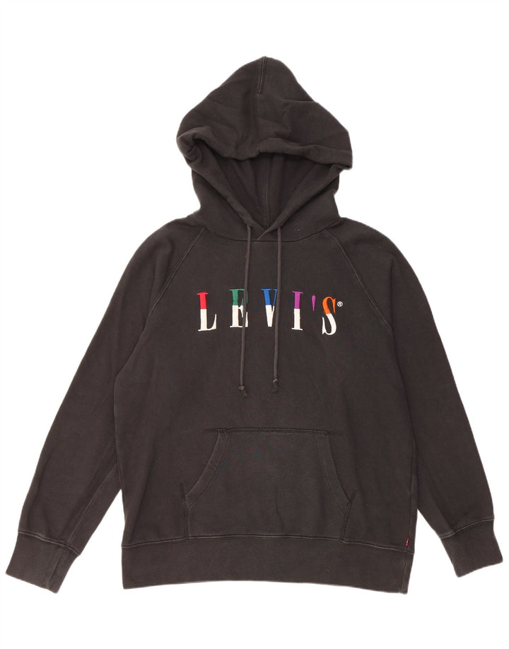 Pulover cu capota supradimensionat pentru femei LEVI'S, UK 14, bumbac mediu negru