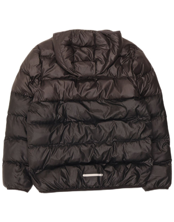 Jachetă căptușită cu glugă Adidas pentru băieți 13-14 ani, negru, poliester color bloc