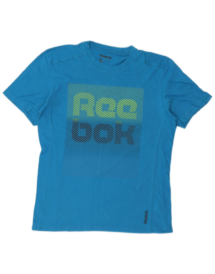 Tricou grafic Reebok pentru bărbați Top mediu albastru bumbac
