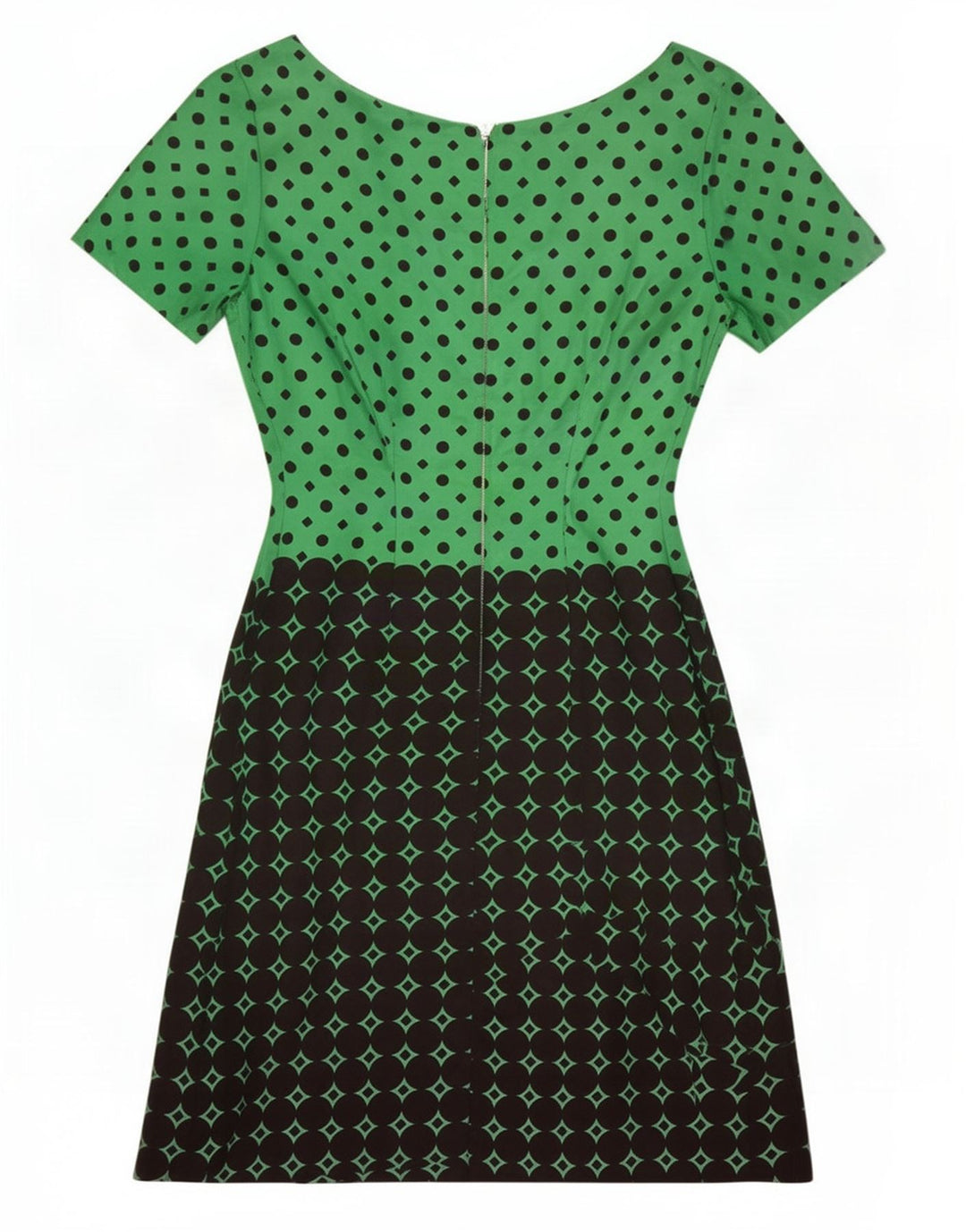 Rochie vintage pentru femei IT 44 Medium Green Colorblock