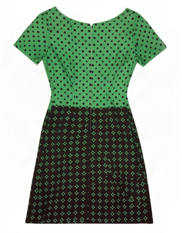 Rochie vintage pentru femei IT 44 Medium Green Colorblock