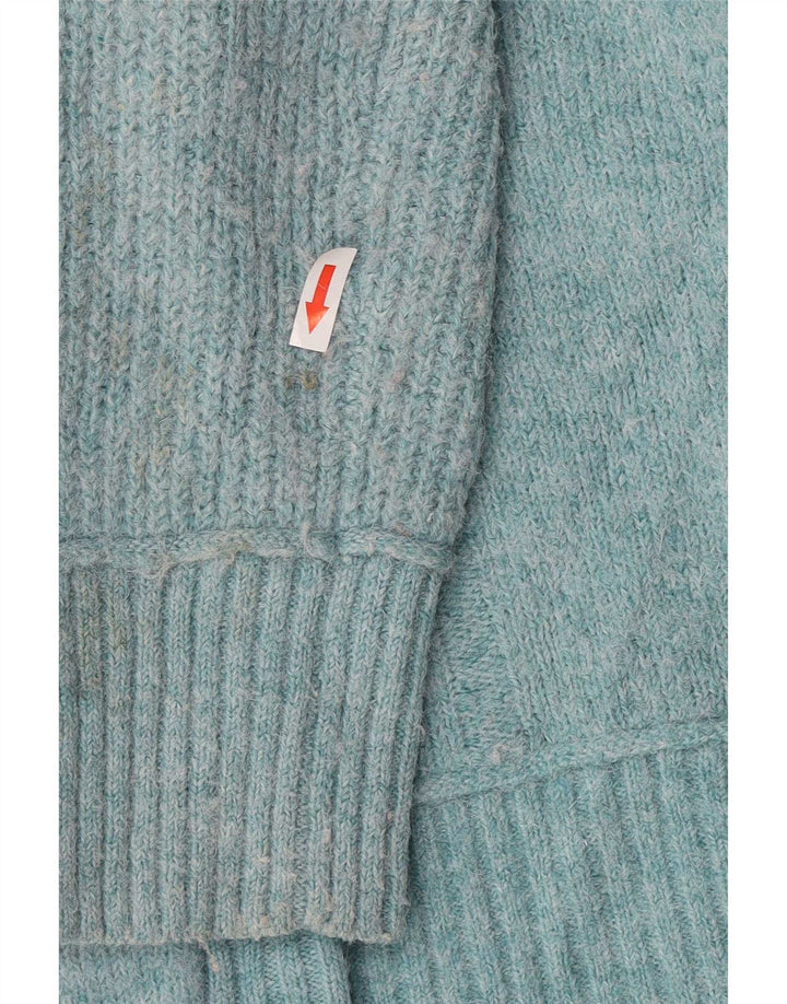 White Stuff Pulover cardigan supradimensionat pentru femei UK 10 Small Blue