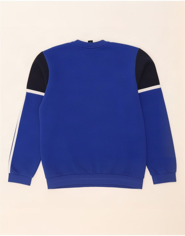 Hanorac grafic pentru bărbați Adidas Jumper, albastru mediu, bumbac color bloc