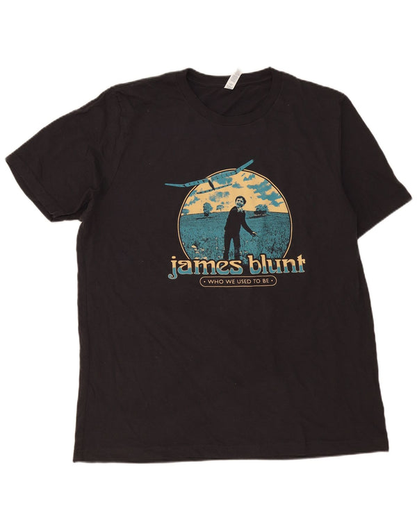 Bella Canvas pentru bărbați James Blunt Tricou grafic Top XL Negru Bumbac Muzică