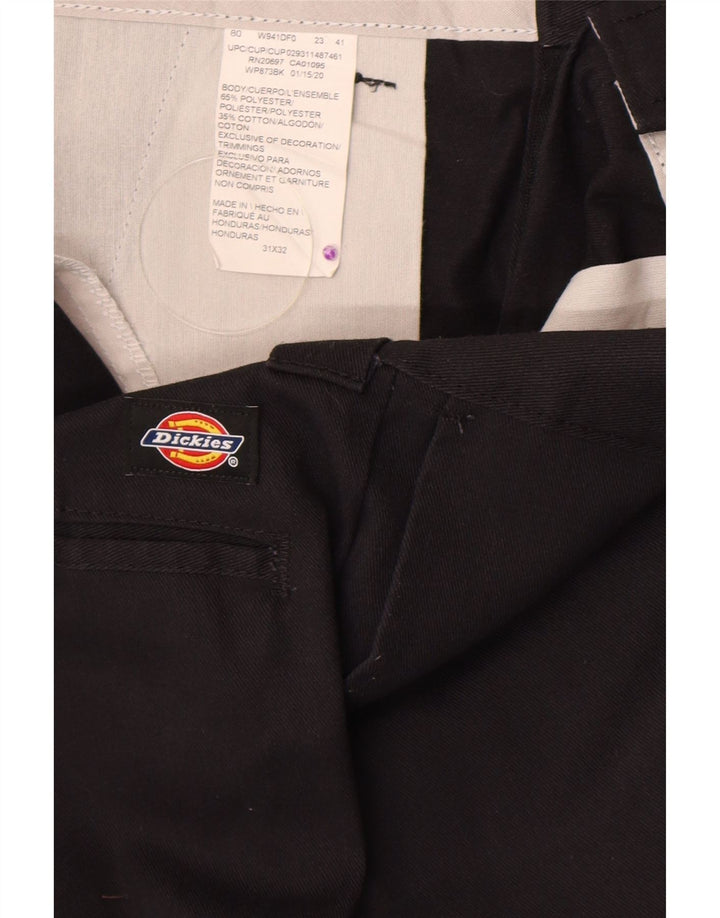 Pantaloni chino drepți pentru bărbați Dickies L31 L32 Poliester negru