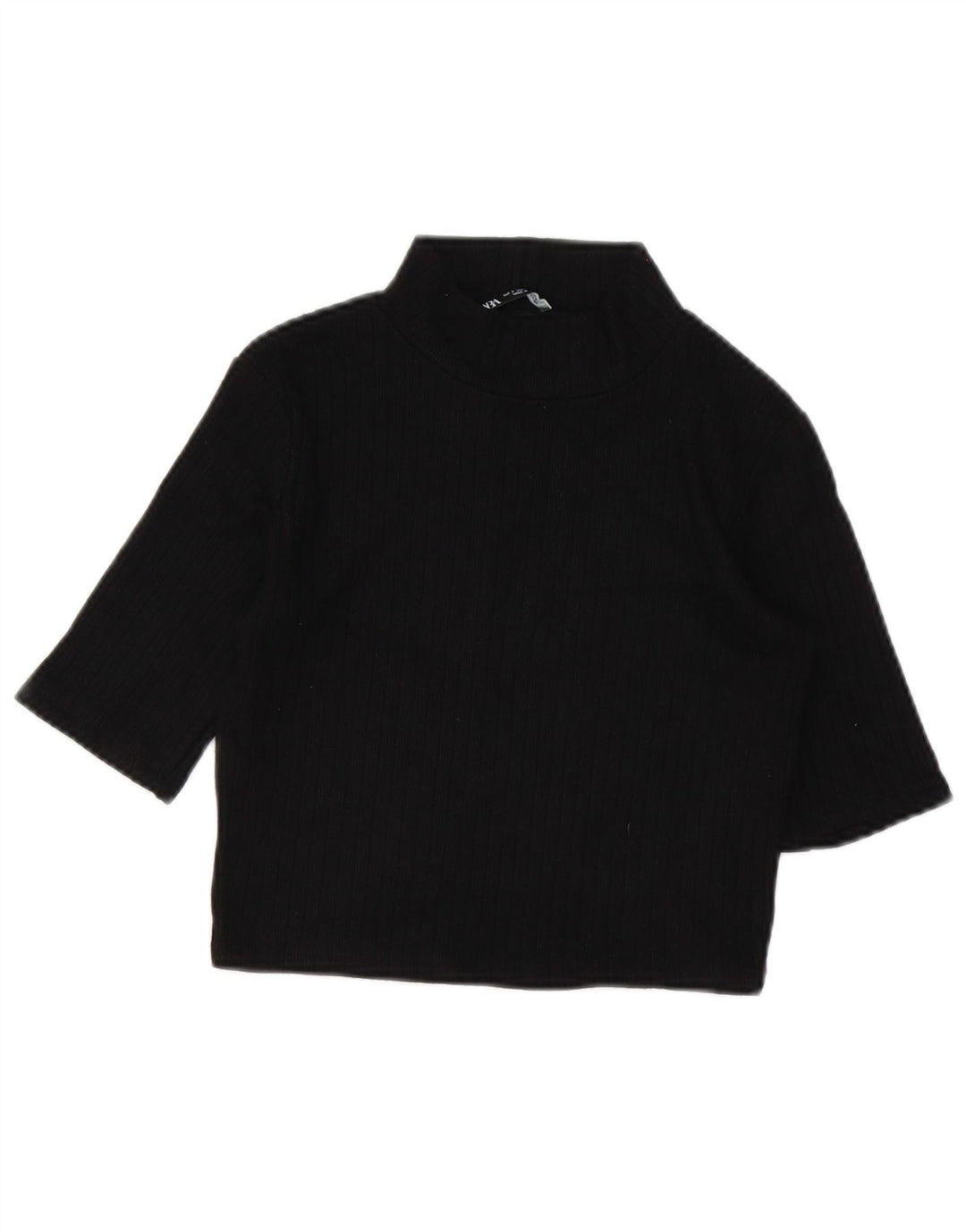 Bluză Crop Top Femei Zara UK 10 Mic Negru