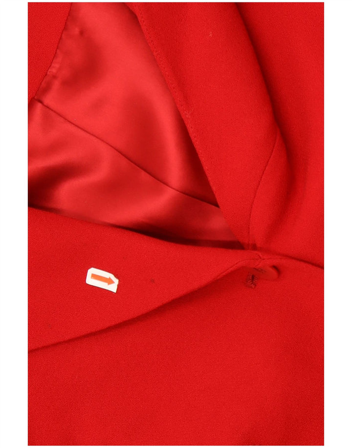 Sacou blazer pentru femei Karen Millen, cu 3 nasturi, UK 12 Lână roșie medie