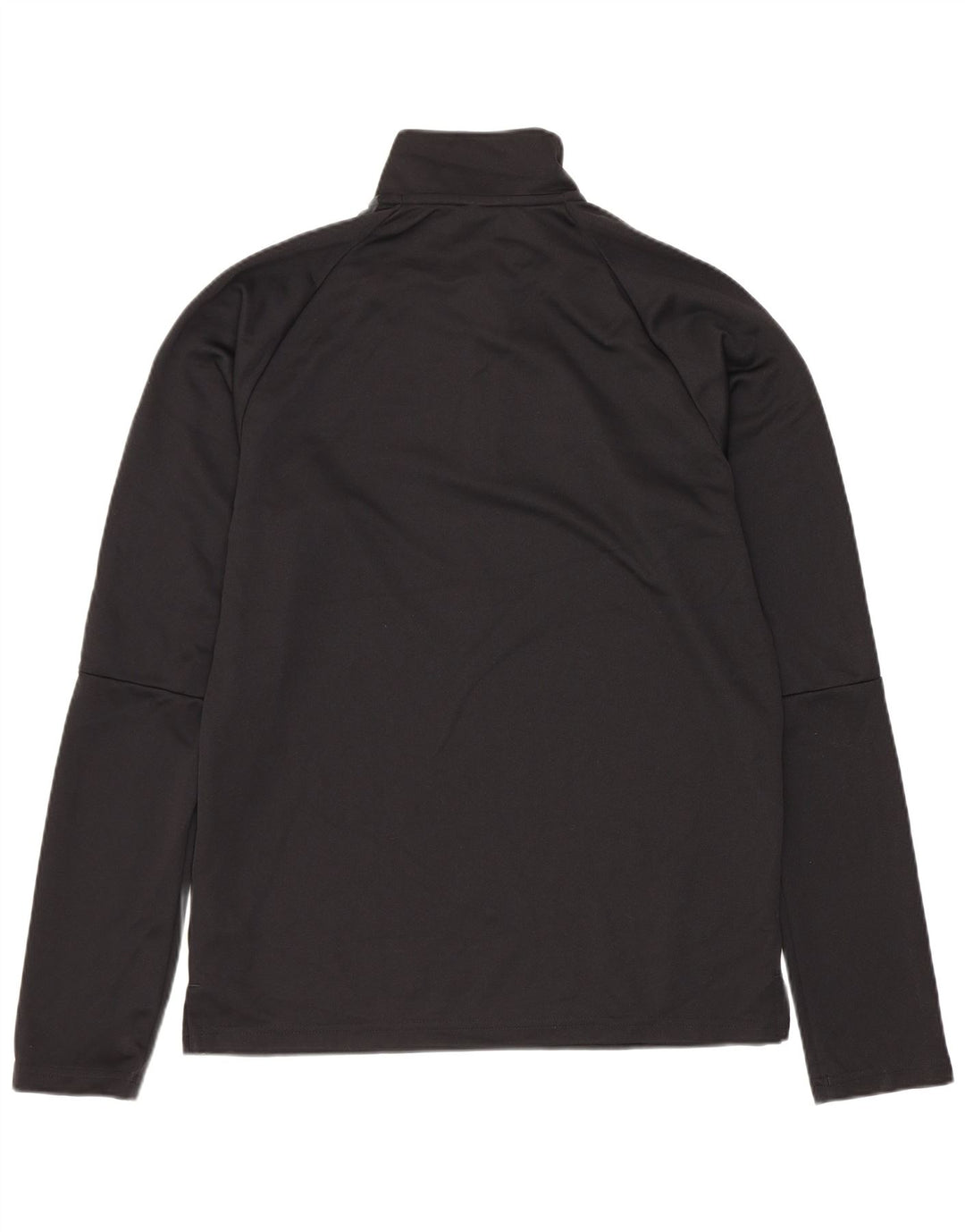 ADIDAS Mens Climalite Zip Neck Pullover Trening Top Mic Negru