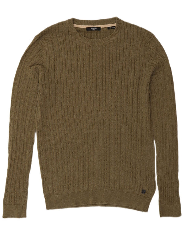 Pulover Jack & Jones pentru bărbați, cu gât crew, kaki mic
