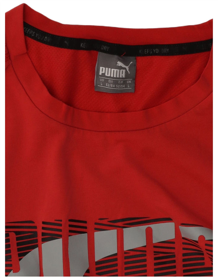 Tricou grafic Puma pentru bărbați Top Large Red