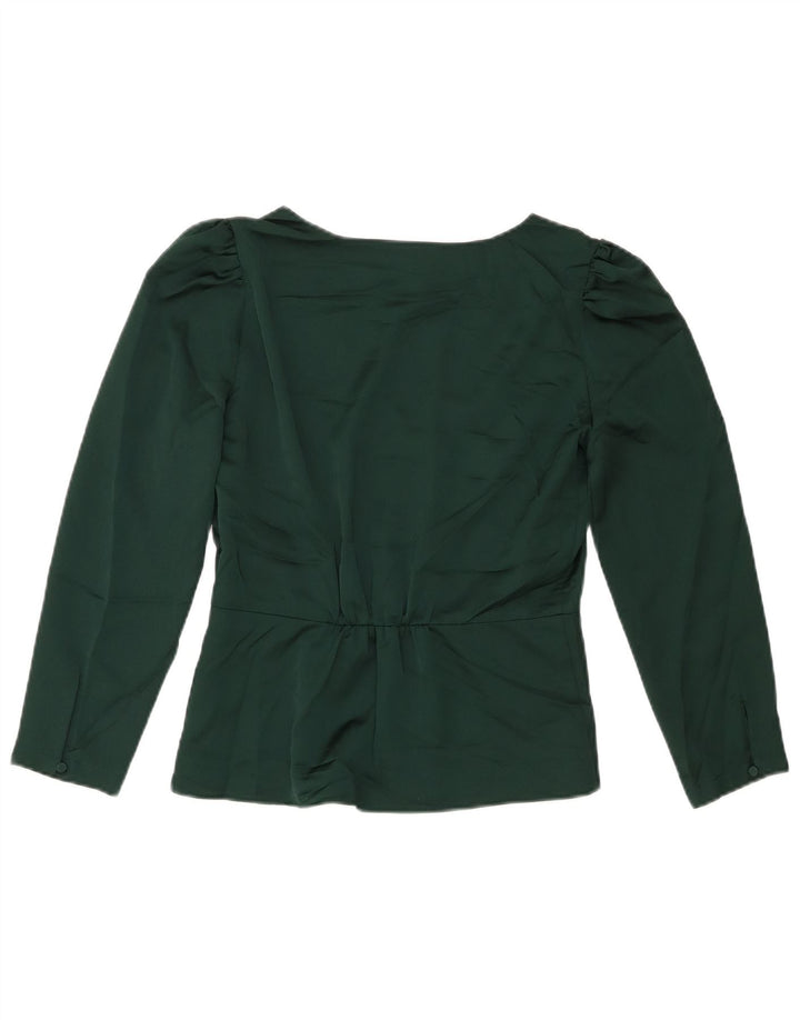 Bluză cămașă cu mâneci 3/4 pentru femei J. CREW US 4 Small Green Poliester