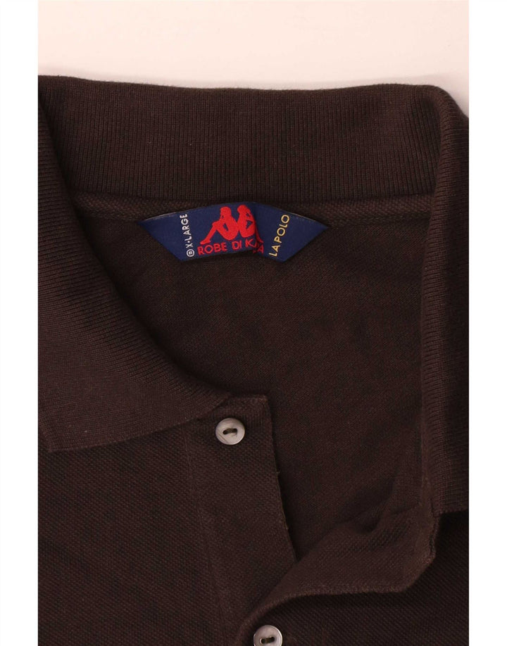 Cămașă polo pentru bărbați Kappa XL bumbac maro