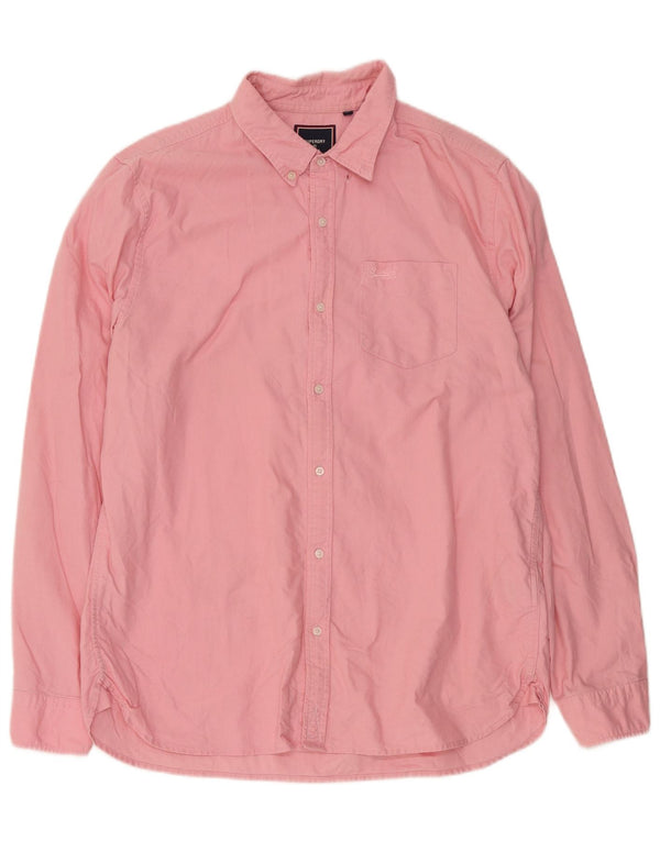 Superdry Mens Shirt XL Pink Cotton