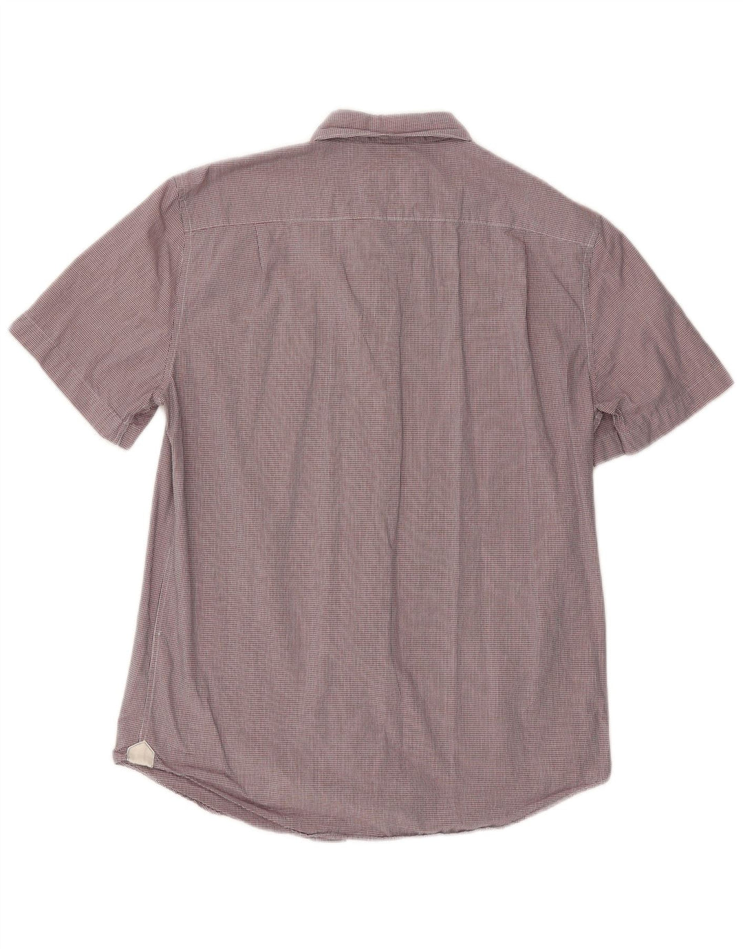 Cămașă Lacoste pentru bărbați, cu mânecă scurtă, cu tăiere obișnuită, mărimea 40, mijlocie, burgundă