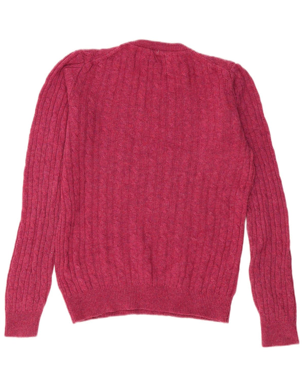 Pulover Jack Wills pentru femei cu decolteu triplu UK 12 Burgundy mediu