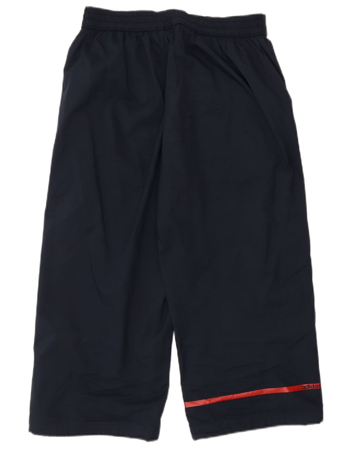 Pantaloni de trening capri Adidas băieți 13-14 ani poliester bleumarin