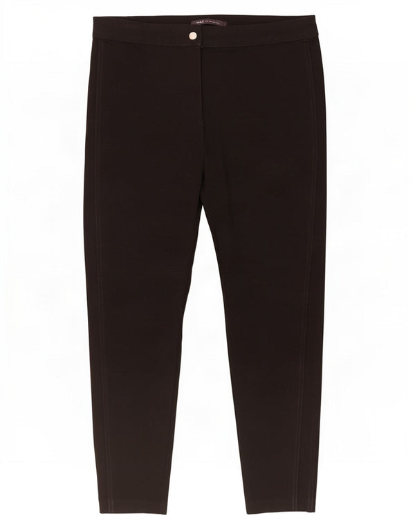 Pantaloni tăiați pentru femei Marks & Spencer UK 16 Large W34 L25 Viscoză neagră