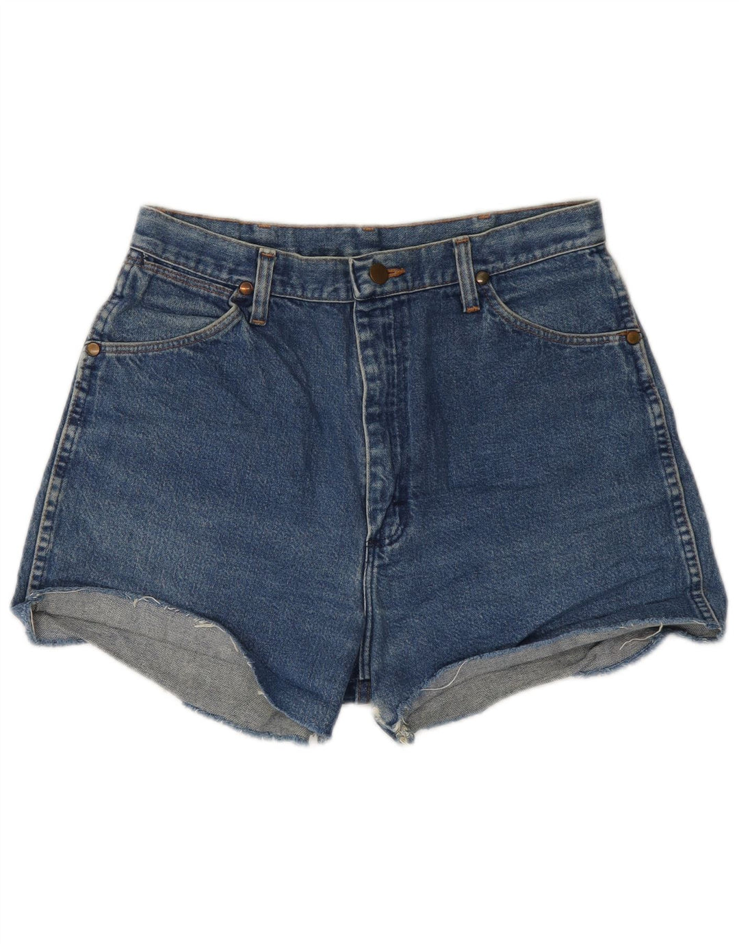Pantaloni scurți din denim Wrangler pentru femei W30, bumbac albastru mediu