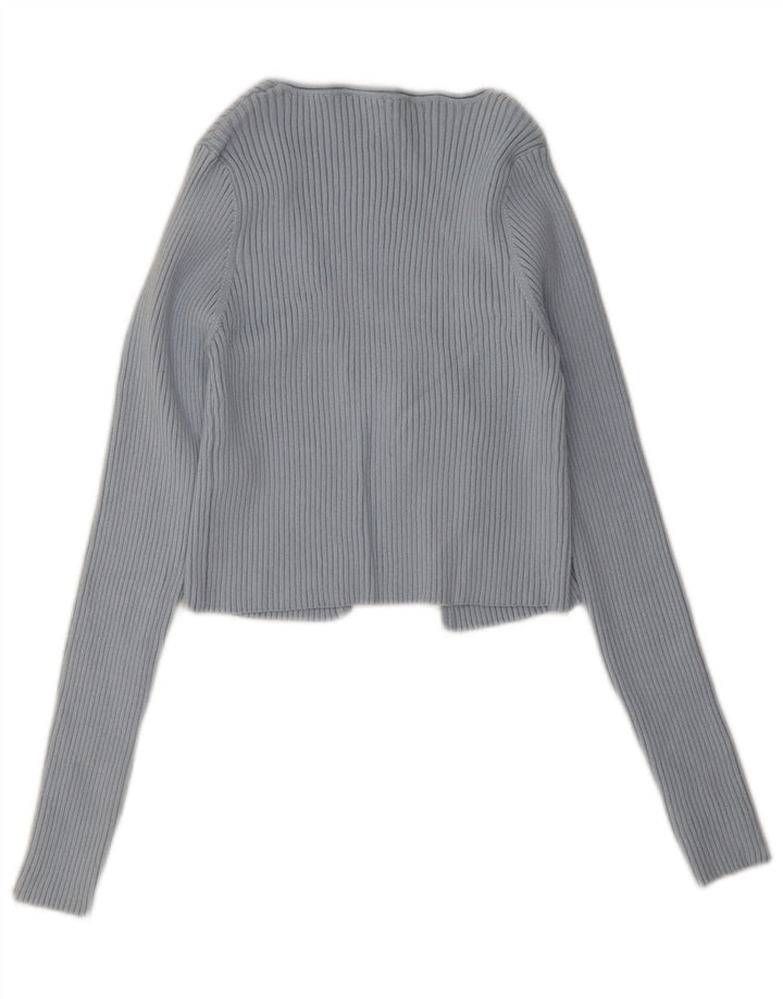 Pulover Bolero pentru femei Zara UK 12 Medium Blue Poliester