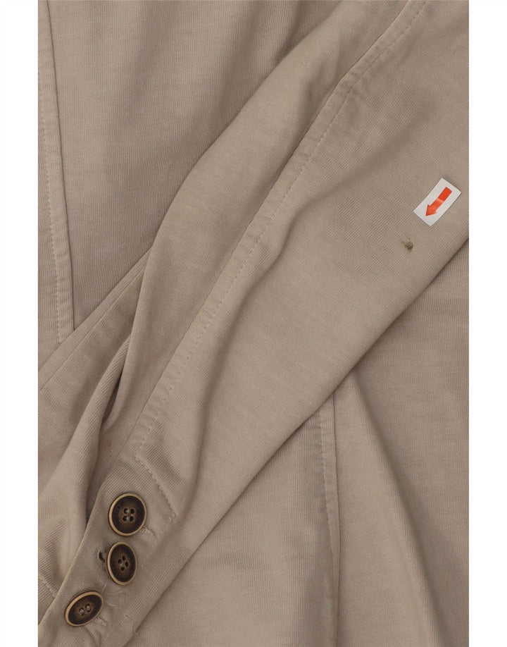 Jachetă pentru femei TRUSSARDI JEANS Blazer cu 2 nasturi UK 12 Bej mediu