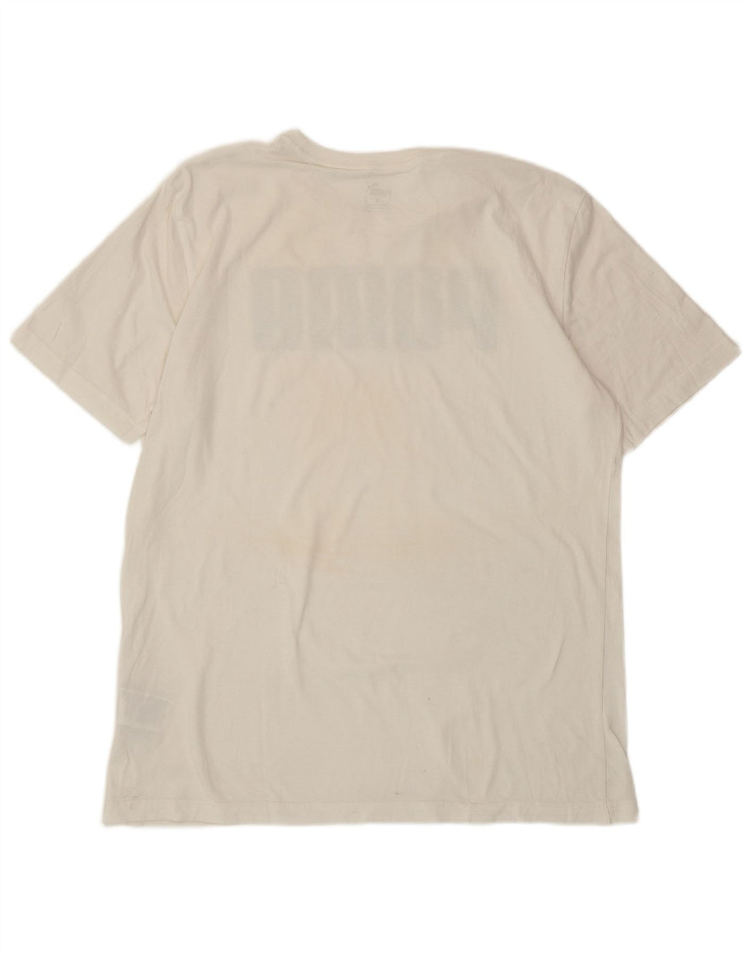 Tricou grafic PUMA pentru bărbați Top mediu din bumbac alb