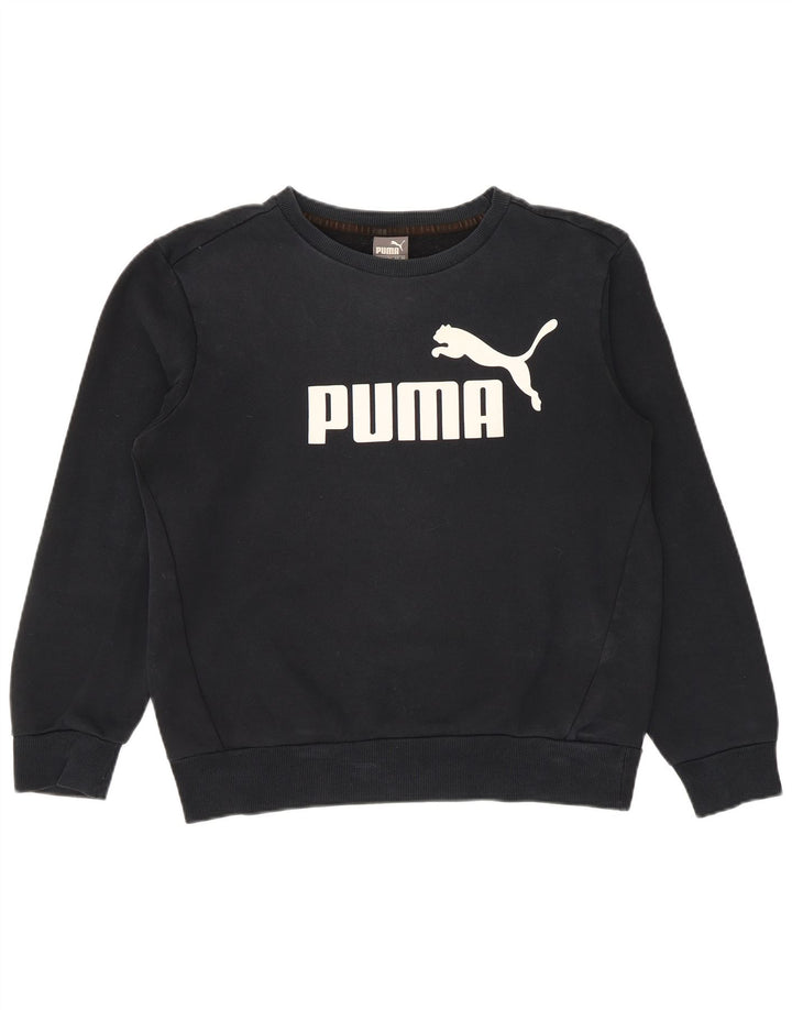 Pulover grafic pentru bărbați Puma, bumbac mic, negru