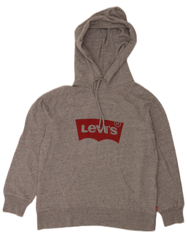 Pulover Levi's pentru bărbați cu capota grafică XS, bumbac cu pete gri